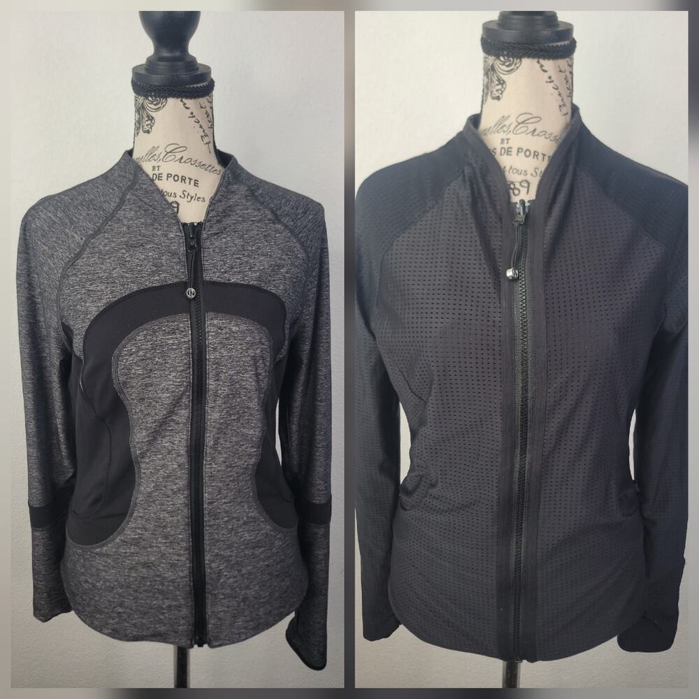 Lululemon Find Your Bliss Reversible Jacket Zip Up Black Heathered Women’s 6